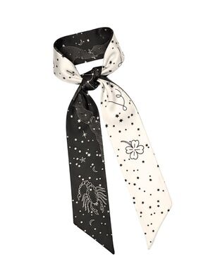 SCORPIO Purse Scarf Silk Hair Scarf for Handbags – A Double-Sided Scarves